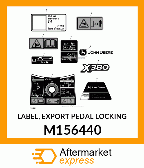 LABEL, EXPORT PEDAL LOCKING M156440