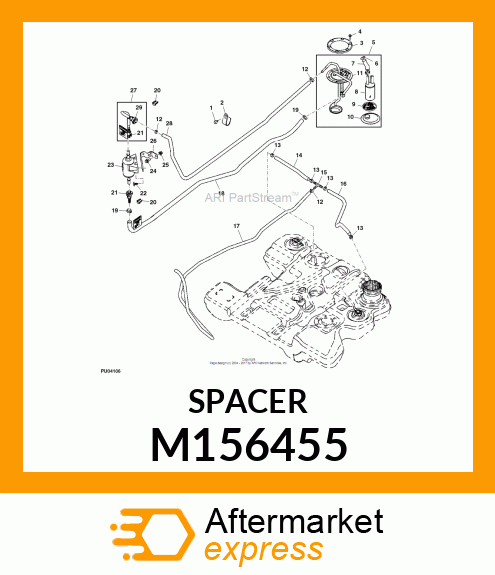 GROMMET, FUEL PUMP ISOLATOR M156455