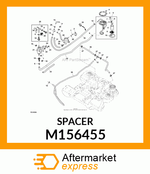 GROMMET, FUEL PUMP ISOLATOR M156455