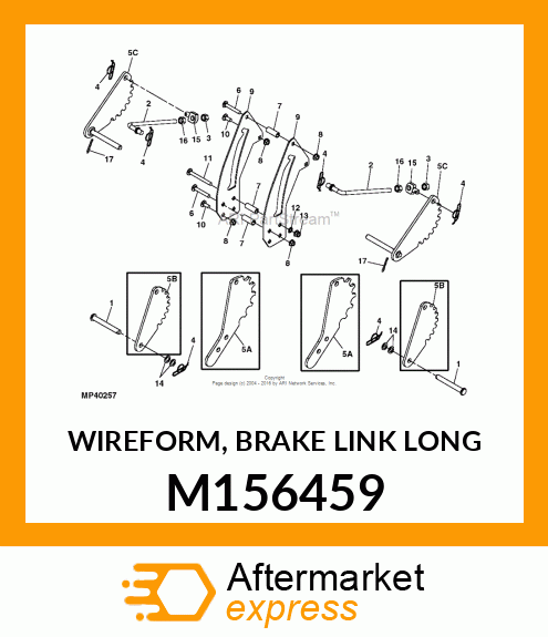 WIREFORM, BRAKE LINK LONG M156459