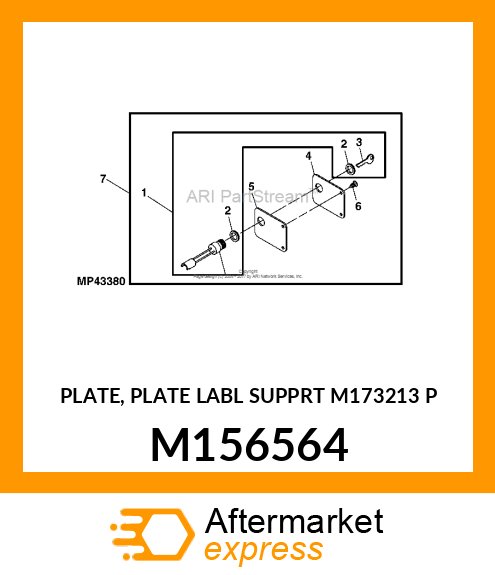 PLATE, PLATE LABL SUPPRT M173213 P M156564