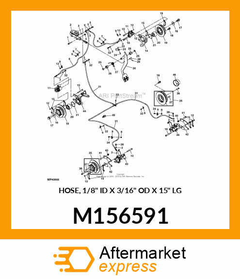 HOSE, 1/8" ID X 3/16" OD X 15" LG M156591