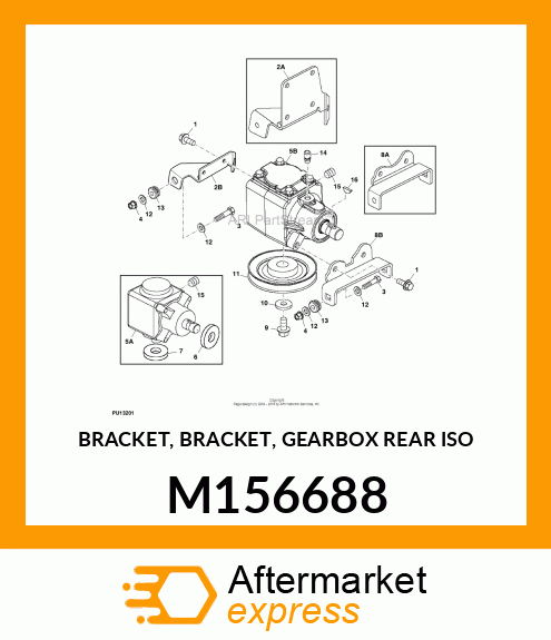 BRACKET, BRACKET, GEARBOX REAR ISO M156688