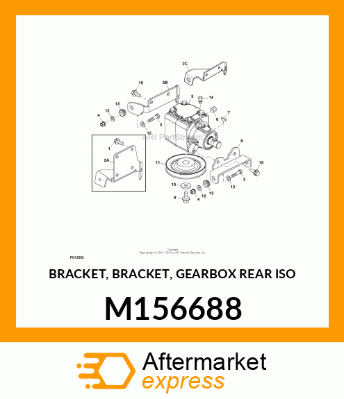 BRACKET, BRACKET, GEARBOX REAR ISO M156688