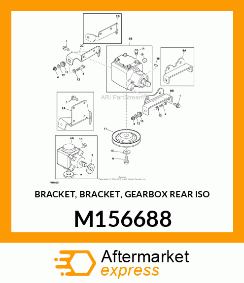 BRACKET, BRACKET, GEARBOX REAR ISO M156688