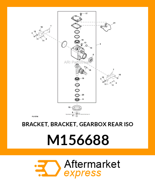 BRACKET, BRACKET, GEARBOX REAR ISO M156688