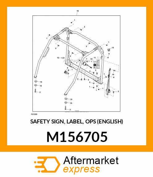 SAFETY SIGN, LABEL, OPS (ENGLISH) M156705