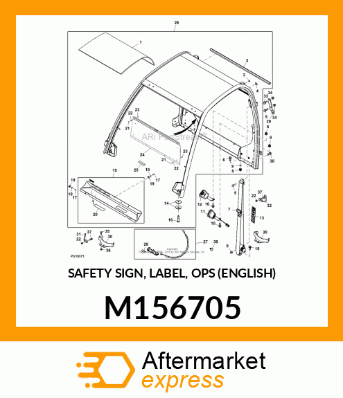 SAFETY SIGN, LABEL, OPS (ENGLISH) M156705