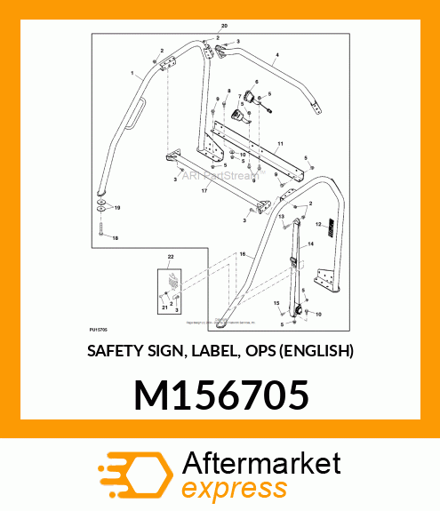 SAFETY SIGN, LABEL, OPS (ENGLISH) M156705