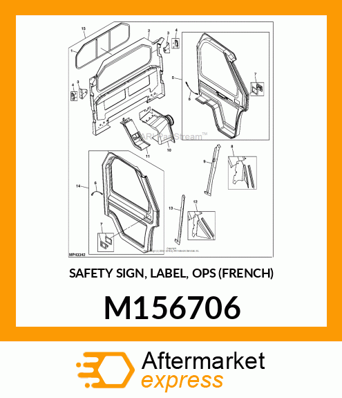 SAFETY SIGN, LABEL, OPS (FRENCH) M156706