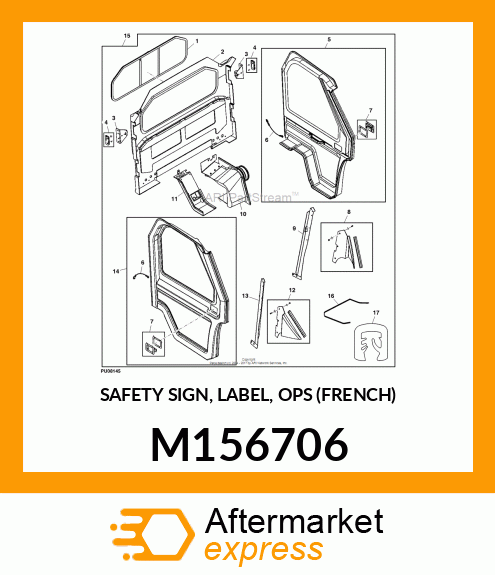 SAFETY SIGN, LABEL, OPS (FRENCH) M156706