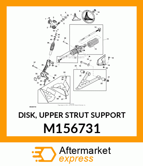 DISK, UPPER STRUT SUPPORT M156731