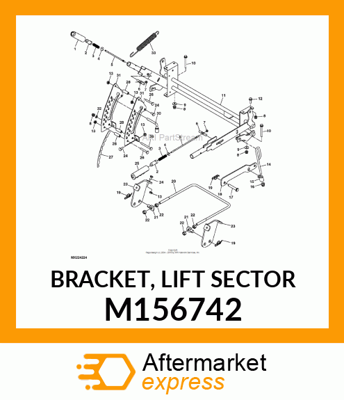 BRACKET, LIFT SECTOR M156742