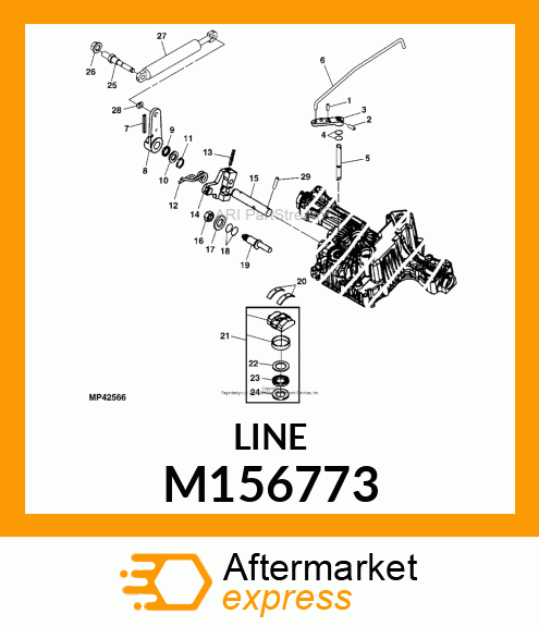 ROD, L FREE WHEEL M156773