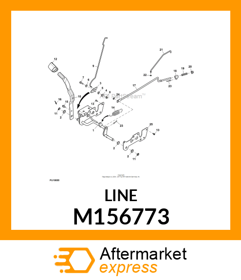 ROD, L FREE WHEEL M156773