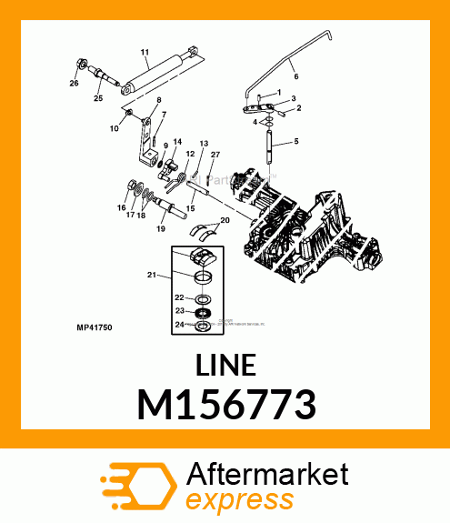 ROD, L FREE WHEEL M156773