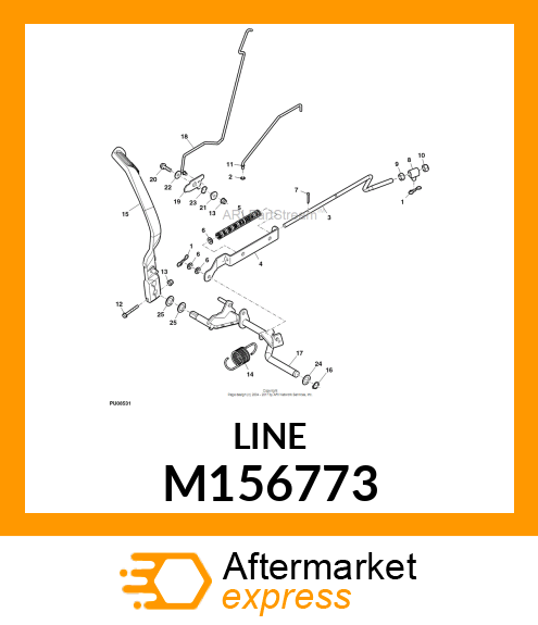 ROD, L FREE WHEEL M156773