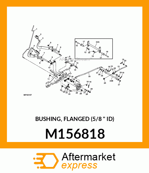 BUSHING, FLANGED (5/8 " ID) M156818