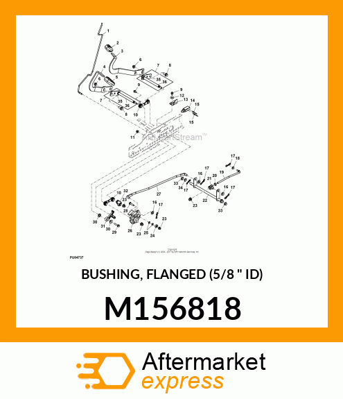 BUSHING, FLANGED (5/8 " ID) M156818