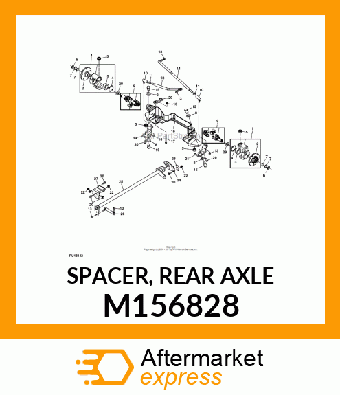 SPACER, REAR AXLE M156828