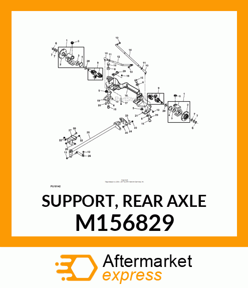 SUPPORT, REAR AXLE M156829