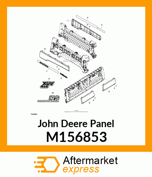 PANEL, TRIM TAILGATE, LH, JD GREEN M156853