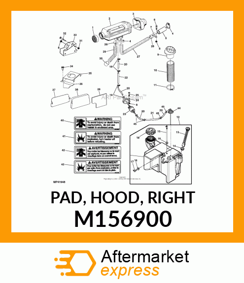 PAD, HOOD, RIGHT M156900