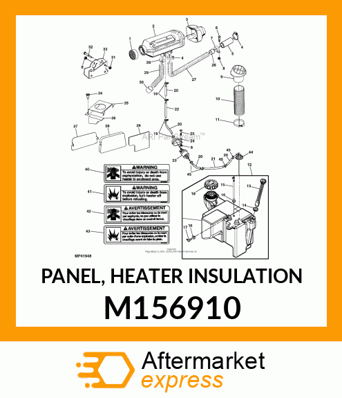 PANEL, HEATER INSULATION M156910