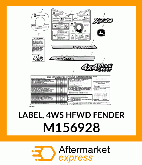 LABEL, 4WS HFWD FENDER M156928