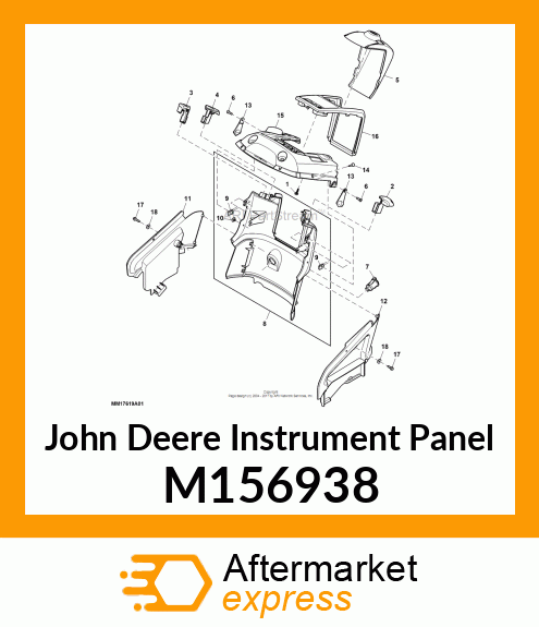 PANEL, COMMON UPPER DASH M156938