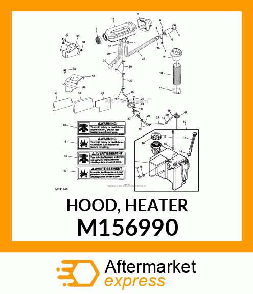 HOOD, HEATER M156990