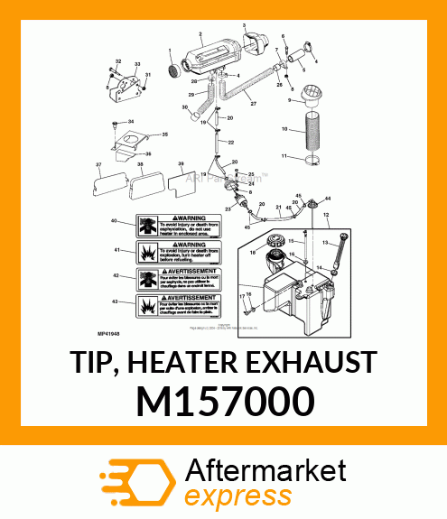 TIP, HEATER EXHAUST M157000