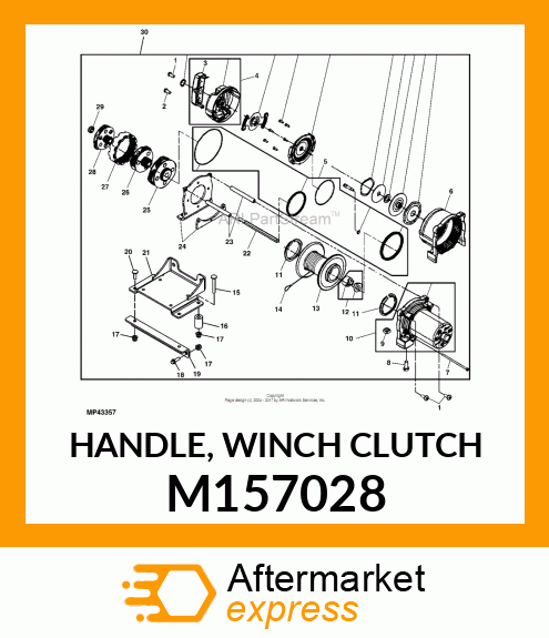 HANDLE, WINCH CLUTCH M157028