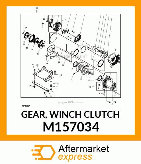 GEAR, WINCH CLUTCH M157034