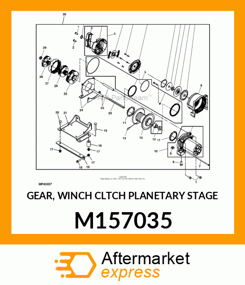 GEAR, WINCH CLTCH PLANETARY STAGE M157035