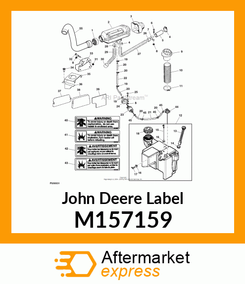 LABEL, HEATER REFUELING EN M157159