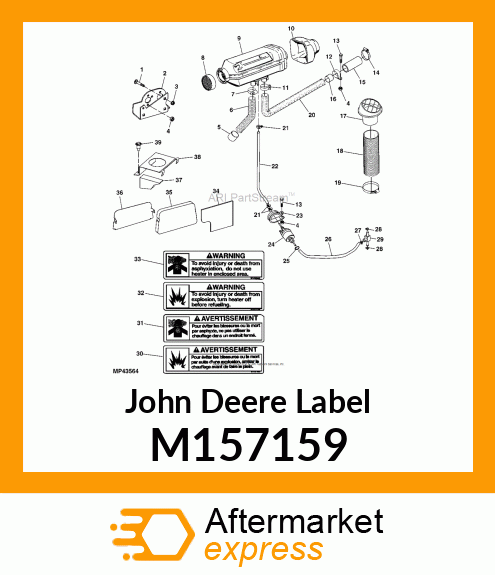 LABEL, HEATER REFUELING EN M157159