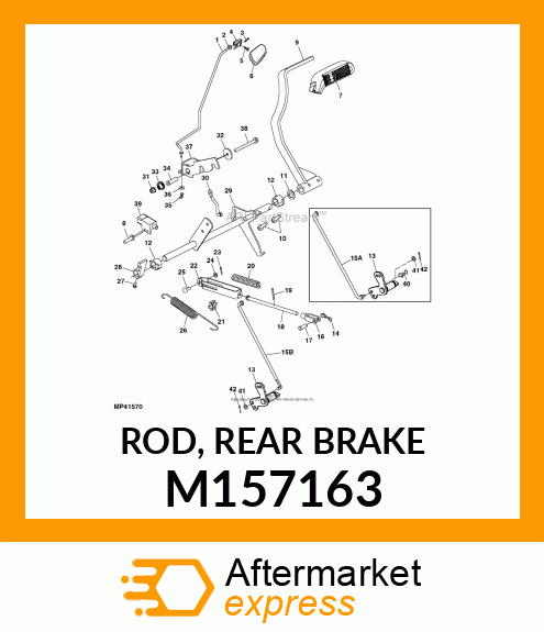 ROD, REAR BRAKE M157163