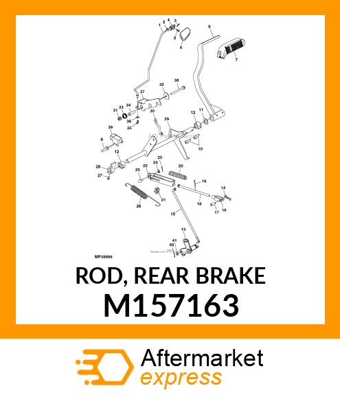 ROD, REAR BRAKE M157163