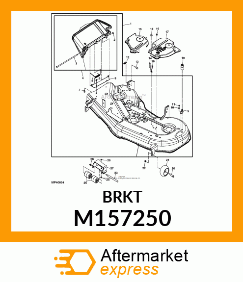 BRACKET, FRONT ROLLER (M156314 PT) M157250