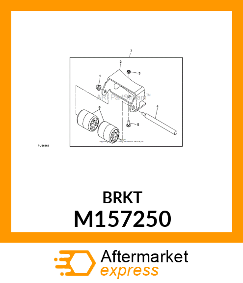 BRACKET, FRONT ROLLER (M156314 PT) M157250