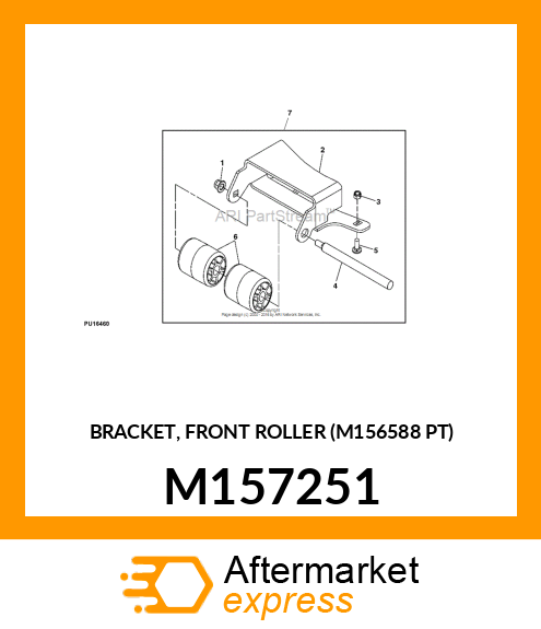 BRACKET, FRONT ROLLER (M156588 PT) M157251