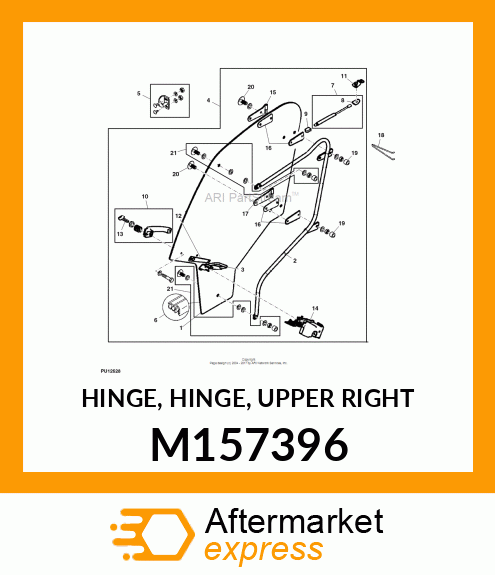 HINGE, HINGE, UPPER RIGHT M157396