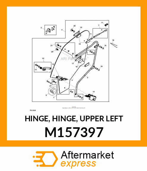 HINGE, HINGE, UPPER LEFT M157397