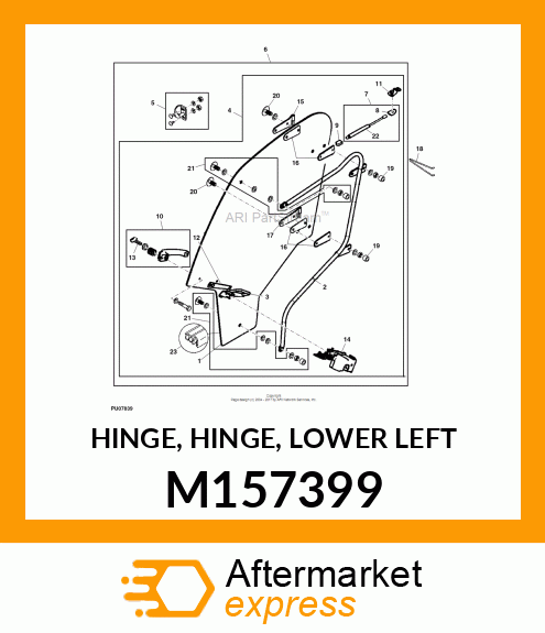 HINGE, HINGE, LOWER LEFT M157399