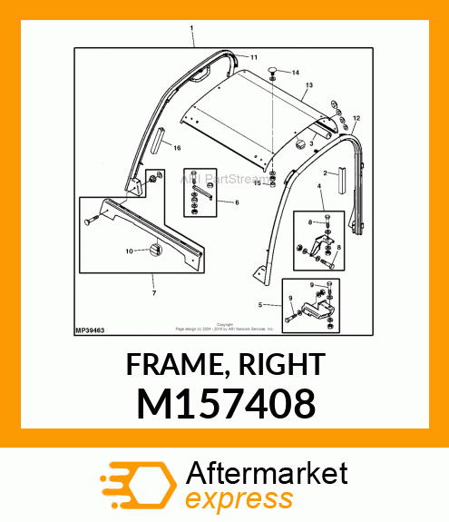 FRAME, RIGHT M157408