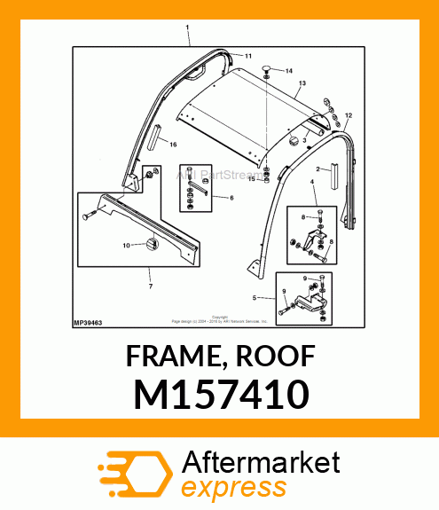 FRAME, ROOF M157410