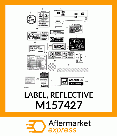 LABEL, REFLECTIVE M157427