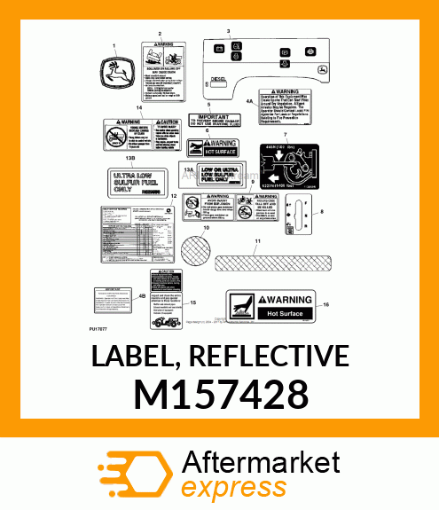 LABEL, REFLECTIVE M157428