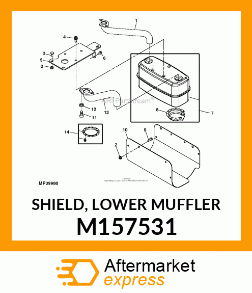 SHIELD, LOWER MUFFLER M157531